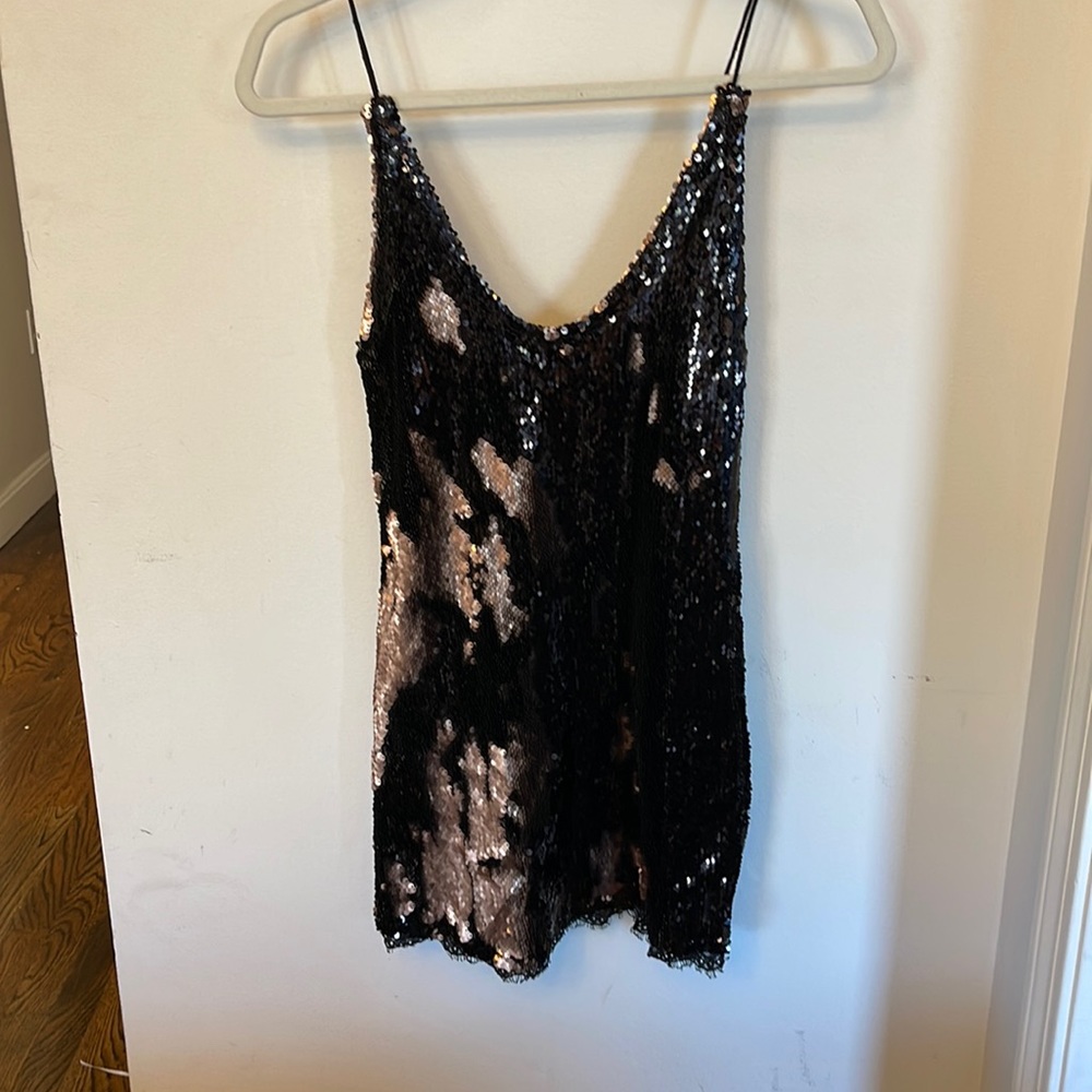 Black and gold dress